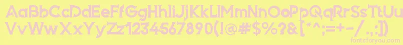 Armed Font – Pink Fonts on Yellow Background