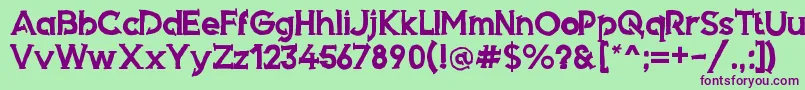 Armed Font – Purple Fonts on Green Background