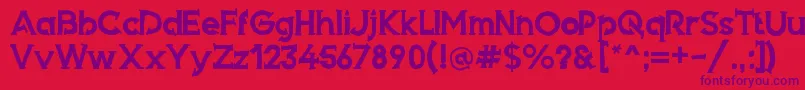 Armed Font – Purple Fonts on Red Background