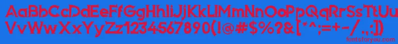 Armed Font – Red Fonts on Blue Background