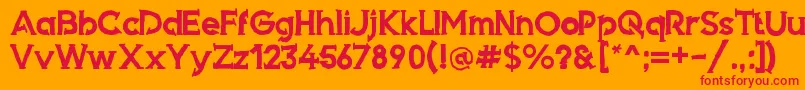 Armed Font – Red Fonts on Orange Background