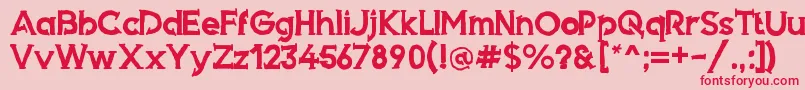 Armed Font – Red Fonts on Pink Background