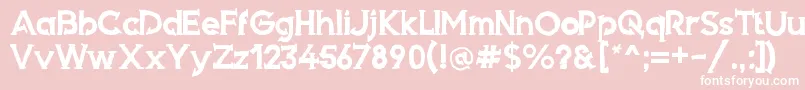 Armed Font – White Fonts on Pink Background