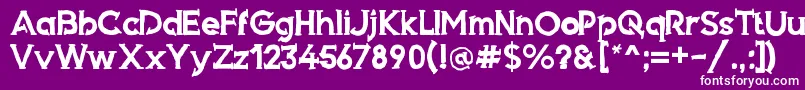 Armed Font – White Fonts on Purple Background