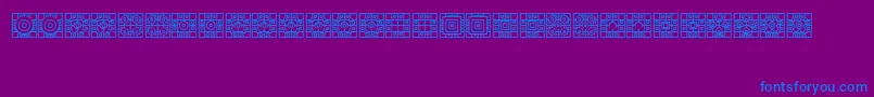 フォントFilling – 紫色の背景に青い文字