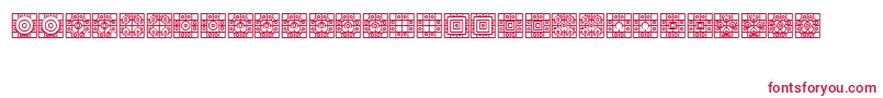 フォントFilling – 白い背景に赤い文字