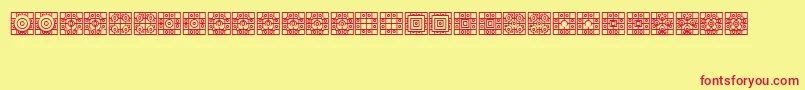 Filling Font – Red Fonts on Yellow Background