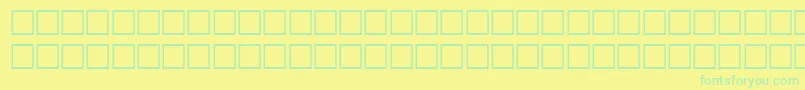 KabledRegular-fontti – vihreät fontit keltaisella taustalla
