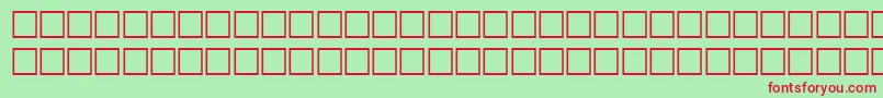 KabledRegular-fontti – punaiset fontit vihreällä taustalla