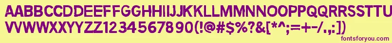 NoMoreLies Font – Purple Fonts on Yellow Background