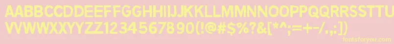 NoMoreLies Font – Yellow Fonts on Pink Background
