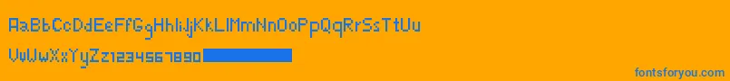More about TheFozderien Font TheFozderien Font – Blue Fonts on Orange Background