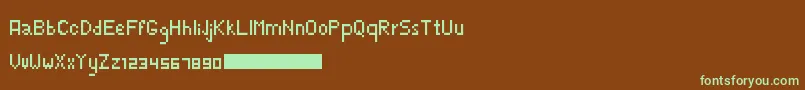 Fonte TheFozderien – fontes verdes em um fundo marrom