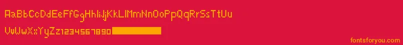 TheFozderien Font – Orange Fonts on Red Background