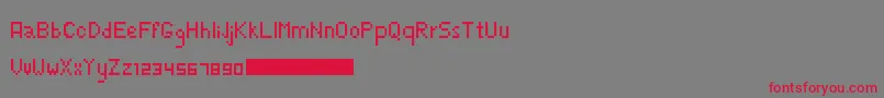 TheFozderien Font – Red Fonts on Gray Background