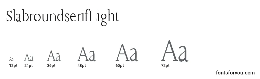 SlabroundserifLight Font Sizes
