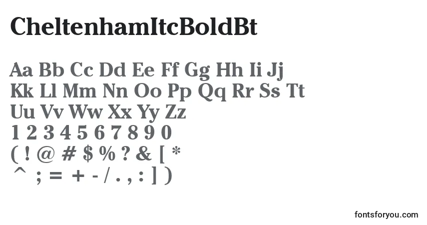 Шрифт CheltenhamItcBoldBt – алфавит, цифры, специальные символы