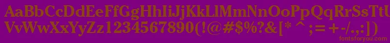 CheltenhamItcBoldBt Font – Brown Fonts on Purple Background