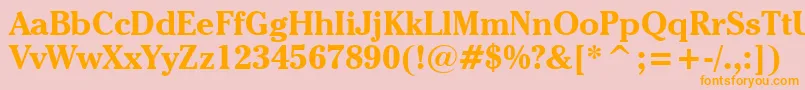 CheltenhamItcBoldBt Font – Orange Fonts on Pink Background