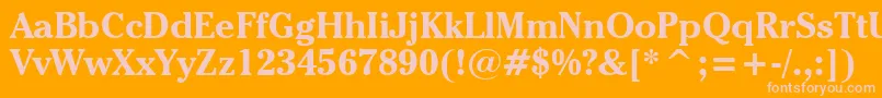 CheltenhamItcBoldBt Font – Pink Fonts on Orange Background