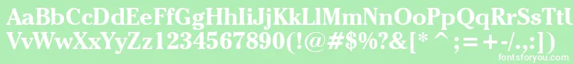 CheltenhamItcBoldBt Font – White Fonts on Green Background