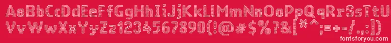 Ringmatrixtwo Font – Pink Fonts on Red Background