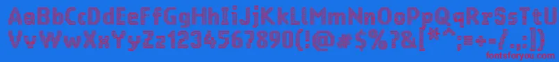 Ringmatrixtwo Font – Red Fonts on Blue Background