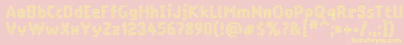 Ringmatrixtwo Font – Yellow Fonts on Pink Background