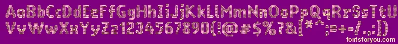 Ringmatrixtwo Font – Yellow Fonts on Purple Background