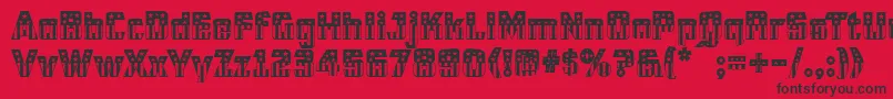 Cfb1AmericanPatriotSolid2Normal Font – Black Fonts on Red Background