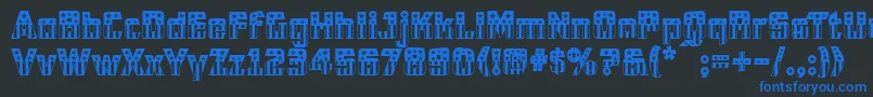 Fonte Cfb1AmericanPatriotSolid2Normal – fontes azuis em um fundo preto