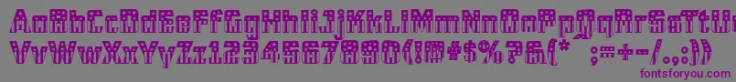 Cfb1AmericanPatriotSolid2Normal Font – Purple Fonts on Gray Background