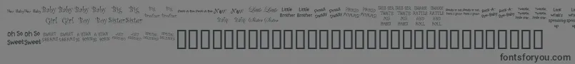 KrScrappinBabies Font – Black Fonts on Gray Background