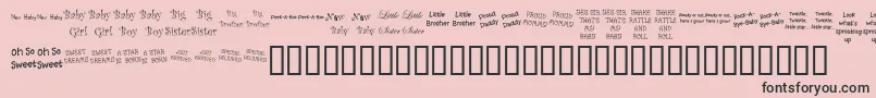 KrScrappinBabies Font – Black Fonts on Pink Background