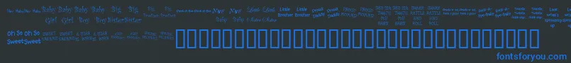 KrScrappinBabies Font – Blue Fonts on Black Background