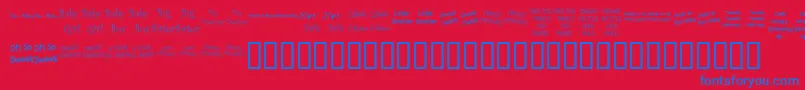 KrScrappinBabies Font – Blue Fonts on Red Background