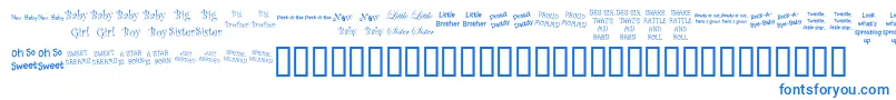 KrScrappinBabies Font – Blue Fonts on White Background