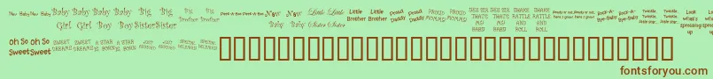 KrScrappinBabies Font – Brown Fonts on Green Background