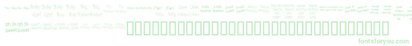 KrScrappinBabies Font – Green Fonts on White Background