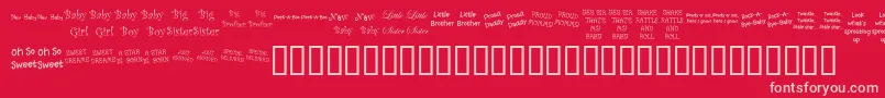 KrScrappinBabies Font – Pink Fonts on Red Background