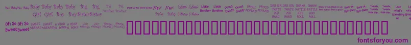 KrScrappinBabies Font – Purple Fonts on Gray Background