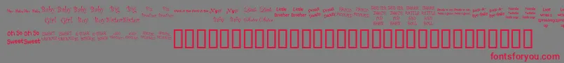 KrScrappinBabies Font – Red Fonts on Gray Background