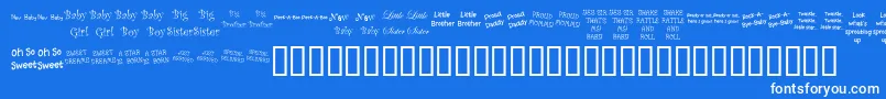 KrScrappinBabies Font – White Fonts on Blue Background