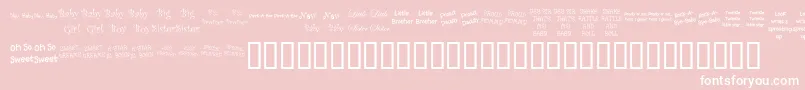 KrScrappinBabies Font – White Fonts on Pink Background