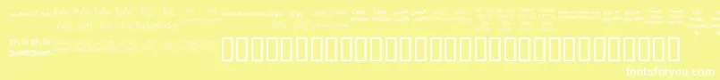 KrScrappinBabies Font – White Fonts on Yellow Background