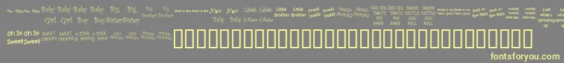 KrScrappinBabies Font – Yellow Fonts on Gray Background