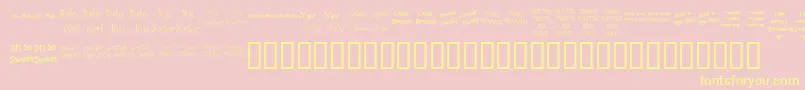 KrScrappinBabies Font – Yellow Fonts on Pink Background