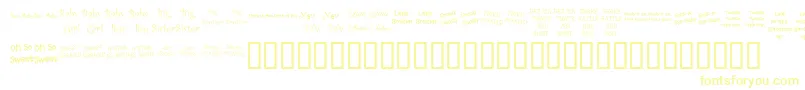 KrScrappinBabies Font – Yellow Fonts on White Background