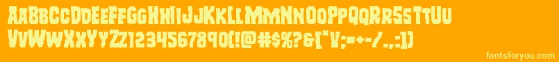 Freakfinderexpand Font – Yellow Fonts on Orange Background