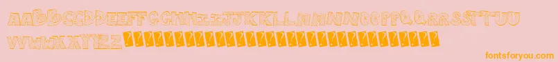 Rightway Font – Orange Fonts on Pink Background